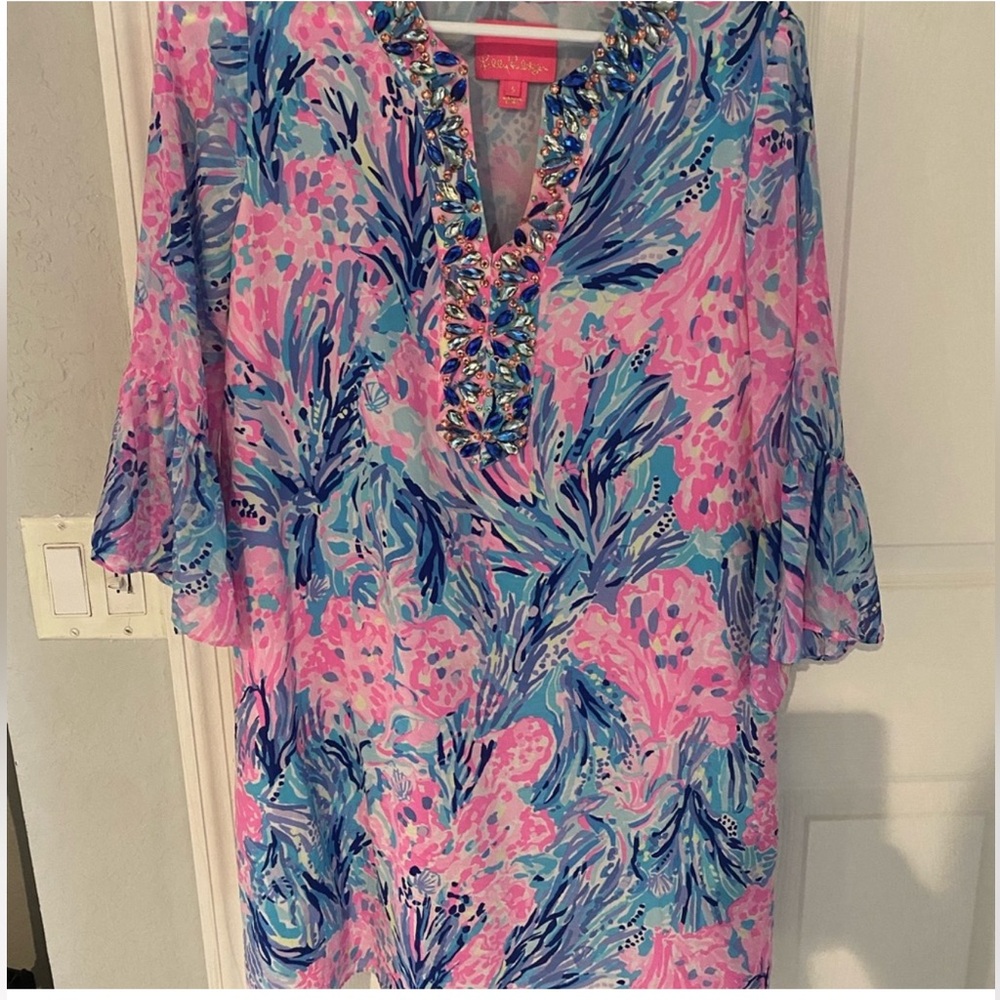 Lilly Pulitzer Pink & Blue Dress - Picture 8 of 16